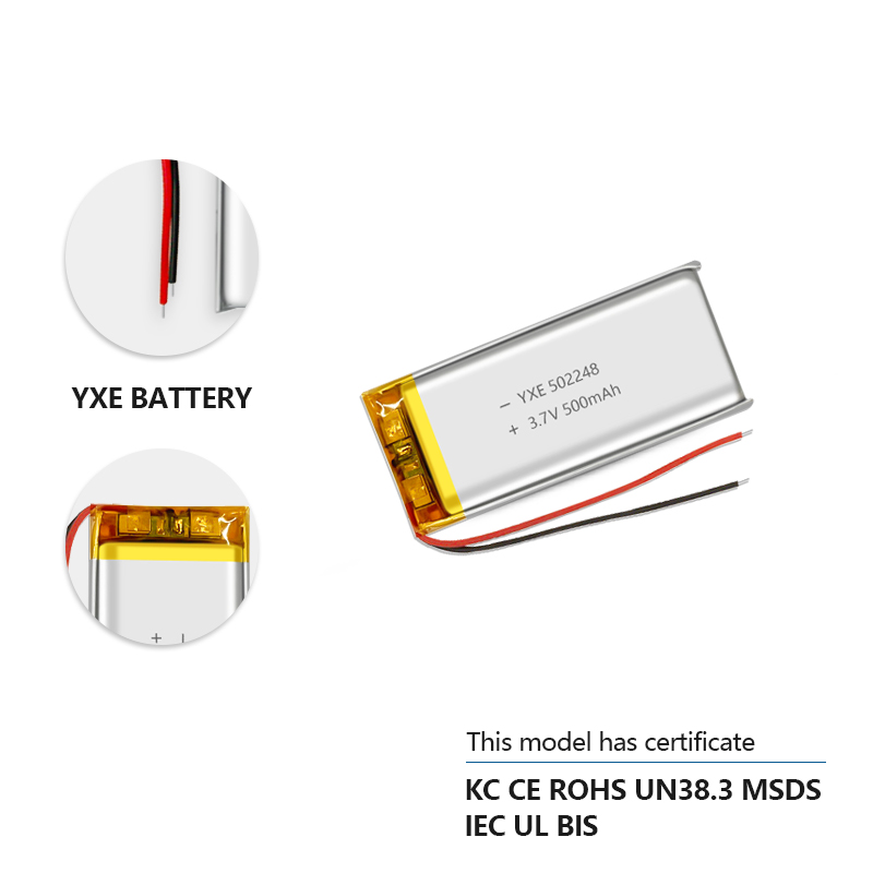 3.7 V Li-ion Battery 502248-500mah